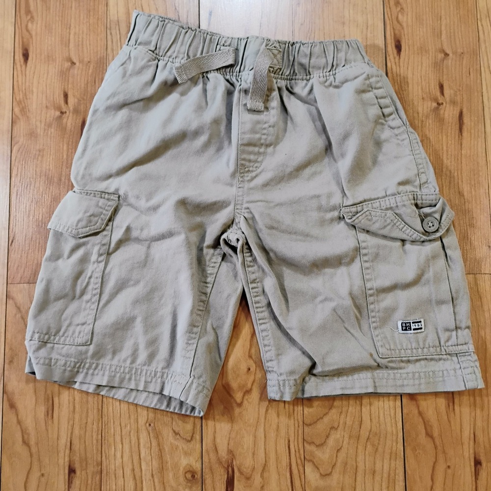 Beverly Hills Polo Club Boy's Size 10 Khaki Cargo Shorts Pockets